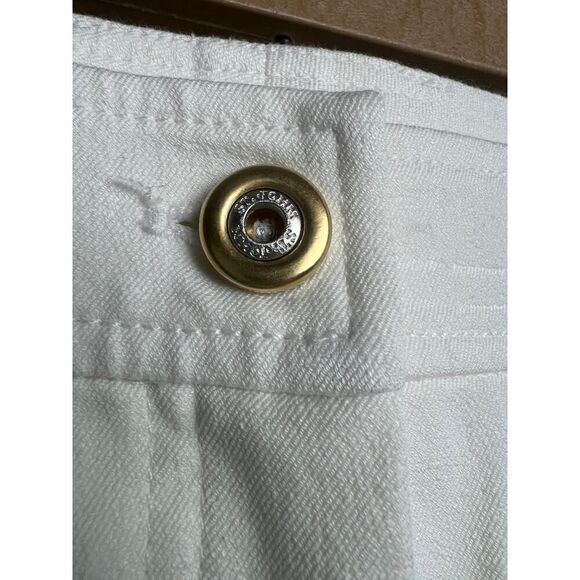 St. John Caviar Creamy White Wide Leg Jeans Sz. 10 - Picture 3 of 8